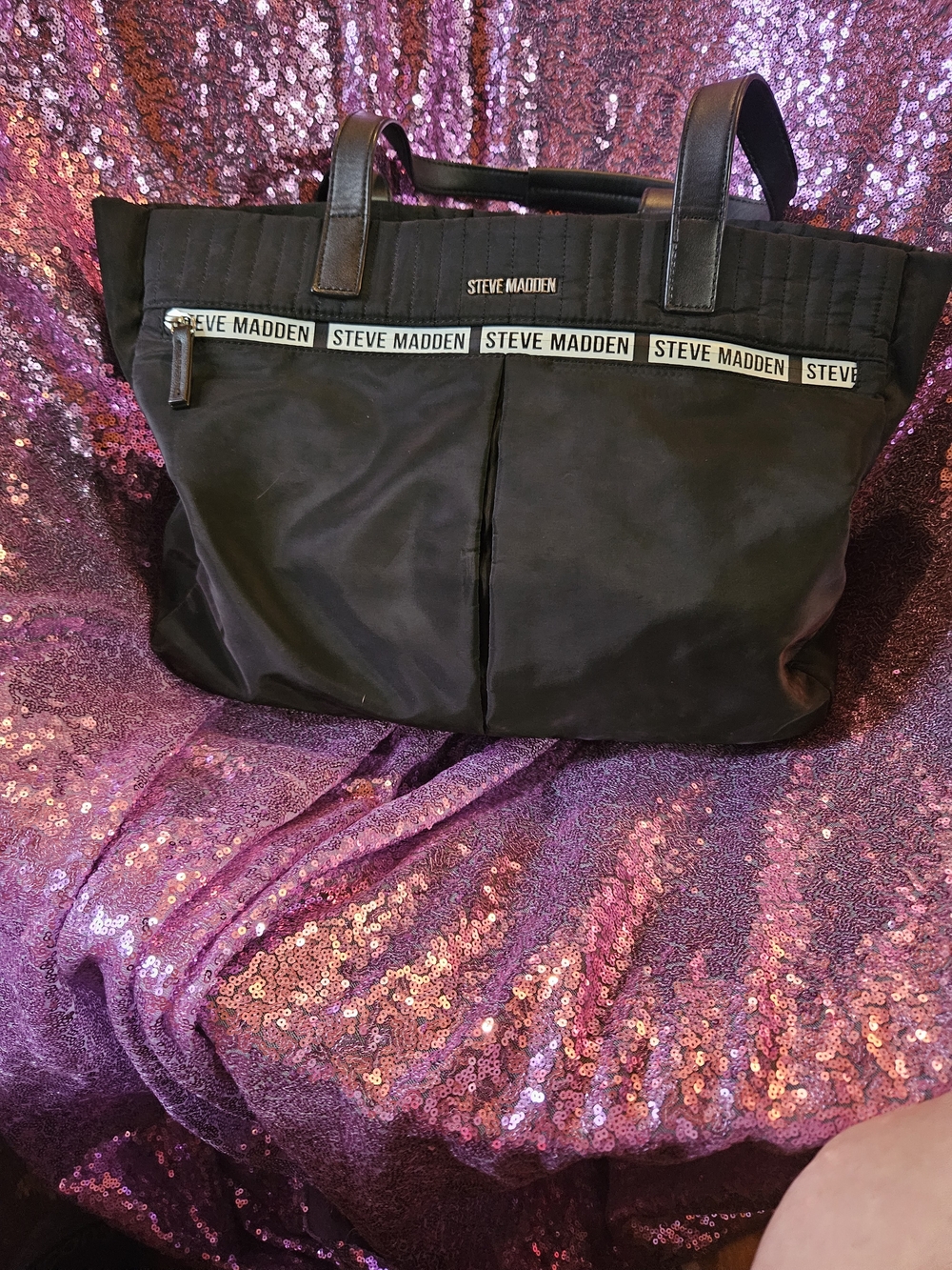 Steve Madden Black Tote Bag
